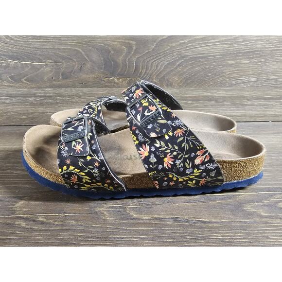 Birkenstock Sydney Watercolor Flower Navy Birko-Flor Floral EUR 39 - Picture 4 of 8